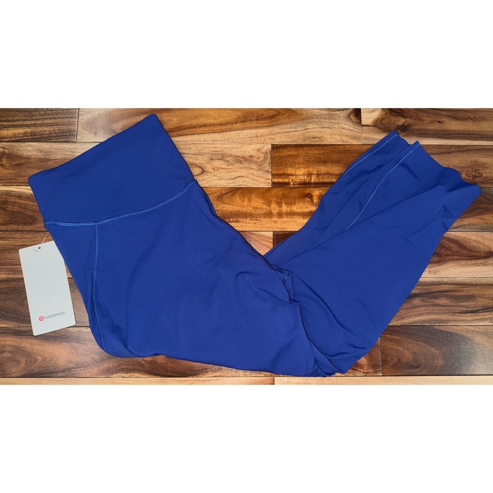 Lululemon Base Pace HR Crop Pant 23" Psychic Blue Sz 16 NWT